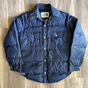 Vintage The North Face Quilted Puffer Western Jacket Brown Label Men's Size M